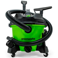 Строительный пылесос Greenworks Арт. 4701207, 220В.<br />
Пылесос предназначен для сбора сухого и важного мусора, сбора разлитой воды при уборке в гараже, мастерской, доме после ремонта.<br />
Функция выдувания воздуха позволяет удалять грязь из труднодо