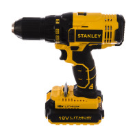Ударная дрель-шуруповерт Stanley SBH20D2K используется для сверления отверстий в древесине, металле, бетоне. Источником питания является литий-ионный аккумулятор без эффекта памяти и саморазряда.<br />
Бесщеточный двигатель обеспечивает высокую производи