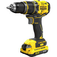 Аккумуляторная дрель-шуруповерт Stanley SFMCD700C2K имеет бесщеточный двигатель с частотой вращения до 1500 об/мин и крутящим моментом 50 Нм для сверления и завинчивания шурупов в дереве, металле и пластике.