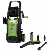 Мойка высокого давления GREENWORKS GPWG4<br />
<br />
Функция всасывания<br />
Устойчивая конструкция<br />
Защита для шланга и удобное отделение для его хранения на корпусе<br />
Номинальное давление в 130 бар<br />
Удобные колеса для транспортировки<br