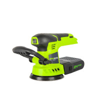 Шлифовальная машина эксцентриковая G24 24V GREENWORKS G24ROS идеально подойдёт для шлифования разного типа – грубого, тонкого, промежуточного. Так же подойдёт для полировки автомобиля. Имеет пылесборник. Обороты вращения регулируются. Благодаря питанию о