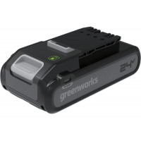 Аккумулятор Greenworks Арт. 2940407, 24V, 4 Ач , c двумя USB-С разъемами.<br />
Литий-ионный (Li-ion) аккумулятор без эффекта памяти. Рекомендуется для мощных дрелей-шуруповертов 24V 3707507, 3707607. Входит в комплект  пылесосов 4700607UB, 4701107UB. Со