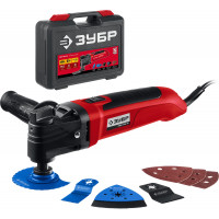 Реноватор ЗУБР - универсальное устройство для специфических работ - выпиливание внутренних отверстий, пиление в труднодоступных местах, тонкое шлифование малогабаритных деталей. Большой угол колебаний 3 градуса в сочетании с широким спектром регулировки 