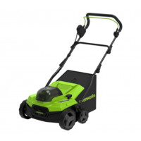 Аэратор-скарификатор аккумуляторный Greenworks Арт. 2517607, 40V, бесщеточный, без АКБ и ЗУ.<br />
Необходимый инструмент для правильного и регулярного ухода за газоном.<br />
Устройство 2 в 1: аэратор и скарификатор (в комплекте два сменных вала).<br />