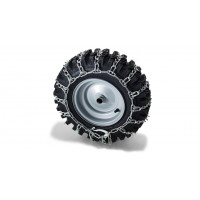 Цепи на колеса HUSQVARNA Partner 5061805-00 подходят для снегоуборочной техники. <br />
Улучшают управляемость устройства при проезде скользких участков. <br />
Перекрестные шипованные звенья обеспечивают сцепление даже с обледеневшими поверхностями. <br