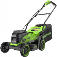 Газонокосилка аккумуляторная Greenworks GD24X2LM361,  2х24V, 36 см, бесщеточная, без АКБ и ЗУ (2520707).<br />
<br />
Модель 2025 года с обновленным характеристиками и дизайном: увеличенная мощность, комбинированный травосборник с  жесткой верхней частью