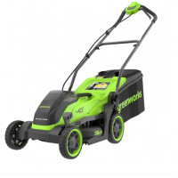 Газонокосилка аккумуляторная Greenworks GD40LM361, 40V, 36 см, бесщеточная, без АКБ и ЗУ (2520807).<br />
<br />
Модель 2025 года с обновленным характеристиками и дизайном: увеличенная мощность, комбинированный травосборник с  жесткой верхней частью с ин