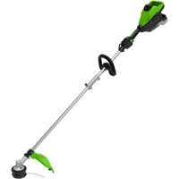 Электрический триммер GreenWorks GST5033M Deluxe 21277 предназначен для скашивания мягкой травы и поросли. Имеет наклоняемую режущую часть. Может выполнять функцию кромкореза. На кожухе расположено колесико для удобства в работе. Триммер оснащен катушкой