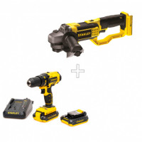 Набор из двух инструментов: Шуруповерт аккумуляторный Stanley SCD20S2K + МШУ Stanley STSC1840.<br />
<br />
Шуруповерт STANLEY SCD20S2K удобен в использовании, так как обладает быстрозажимным патроном и гарантирует простую смену оснастки. Этим инструмент