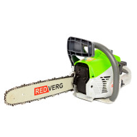 Бензопила RedVerg RD-GC38-14 предназначена для распиловки стволов деревьев, веток, бревен и других заготовок из древесины.