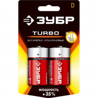 Щелочная батарейка 1.5 В, тип ААА, 2 шт, ЗУБР Turbo-MAX