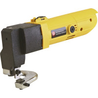 Ручные электрические ножницы ножевые Калибр ЭНН-500/2,5М предназначены  для прямолинейной и фасонной резки листового материала, толщиной до 2,5 мм в бытовых условиях. Установленный в ножницах коллекторный электродвигатель с двойной изоляцией обеспечивает