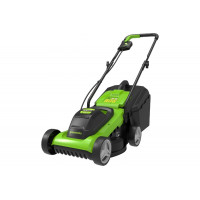 Аккумуляторная газонокосилка Greenworks G24LM32K2, 24V, 33 см, c АКБ 2АЧ и ЗУ 2509607 предназначена для ухода за газоном на садовых участках и имеет ширину скашивания 33 см.<br />
<br />
Высота скашивания регулируется от 20 до 60 мм.<br />
<br />
Высота 