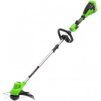Триммер аккумуляторный Greenworks GD40LT, 40V, 38 см, без АКБ и ЗУ (2112207). Легкий и достаточно мощный - отличная замена электрическому инструменту.<br />
Благодаря системе TORQDRIVE, повышающей крутящий момент, легкий триммер имеет большую ширину скаш