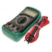 Цифровой мультиметр Mastech MAS830B 57761 предназначен для измерения постоянного/переменного напряжения, постоянного тока, сопротивления, коэффициента усиления транзисторов. Имеется диод-тест. Функция DATA HOLD позволяет фиксировать только что измеренное
