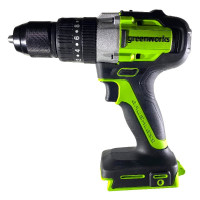 Дрель-шуруповерт аккумуляторная 24V GREENWORKS GD24DD60 - сочетает в себе три функции: сверление с ударом, сверление без удара и работа с шурупами. Предназначена для бытового применения, но может справиться и с более тяжелыми профессиональными задачами
