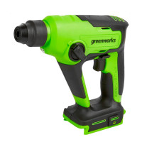 Перфоратор аккумуляторный бесщеточный Greenworks Арт. 3803107, 1,2 ДЖ, 24V, без АКБ и ЗУ- прекрасный инструмент для проведения строительных  и ремонтных работ в доме и на даче . Незаменим в местах где отсутствует источник питания (розетка) или доступ к н