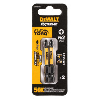Биты ударные IMPACT Torsion Ph2,50мм,2шт DeWalt