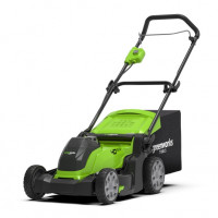 Аккумуляторная газонокосилка GreenWorks G40LM41 40V применяется для кошения травы.<br />
<br />
Благодаря работе от аккумулятора отличается небольшим весом, низким уровнем шума и отсутствием вредных выхлопов.<br />
<br />
Предусмотрена функция мульчирова