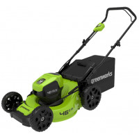 Бесщеточная аккумуляторная газонокосилка Greenworks GD40LM46HP 40 В 2514407 подходит для скашивания травы на частных территориях.<br />
<br />
Надежность. Косилка оснащена бесщеточным электрическим двигателем, который отличается высокой мощностью, эколог
