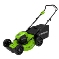 Бесщеточная аккумуляторная газонокосилка Greenworks GD40LM46HP 40 В, с 1 АКБ 4 А*ч и ЗУ - агрегат для ухода за газоном на частных территориях.<br />
Косилка оснащена бесщеточным электрическим двигателем, который отличается высокой мощностью, экологичност