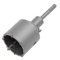 Коронка по бетону М22 х 68 мм Сибртех 703307 в сборе с хвостовиком устанавливается на ударную дрель или перфоратор с патроном SDS PLUS. Позволяет получить отверстия в бетоне, кирпиче, граните, камне. Коронка пригодится при установке розеток и выключателе