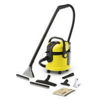 Новый пылесос Karcher SE 4002 идеально справится с задачей глубокой очистки обивки автомобильных сидений, ковров, твердых поверхностей при помощи специального переходника. <br />
Karcher SE 4002 легок и удобен в обращении благодаря удобному размещению ак