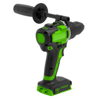 Дрель-шуруповерт аккумуляторная Greenworks Арт. 3707507,  24V, 90 Нм, бесщеточная, без АКБ и ЗУ – мощный инструмент сочетает в себе три функции: сверление с ударом, сверление без удара и работа с шурупами. Устройство развивает исключительно высокий крутя
