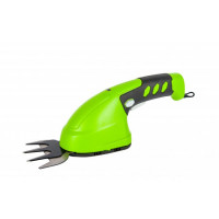Аккумуляторные садовые ножницы Greenworks 2903307 используются в бытовых целях. Укомплектованы лезвием для стрижки травы и лезвием-кусторезом, которые имеют алмазную заточку. Одной зарядки инструмента хватает на 30 минут работы. Для контроля степени заря