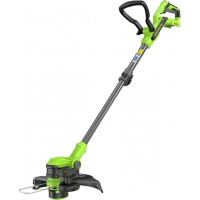 Триммер аккумуляторный Greenworks G24LT301,  24V, 30 см,  без АКБ и ЗУ (2113207)<br />
<br />
Устройство 2 в 1 – садовый триммер и кромкорез. <br />
Предназначен для кошение травы на небольших участках, а также там, где доступ газонокосилки затруднен – в