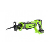 Пила сабельная акк. Greenworks GPT-BLRS-1, 24V, б/щет, 0-3000/мин, рез 115 мм дер., без АКБ и ЗУ (1200607)<br />
<br />
Инструмент, который поможет в работе в мастерской, на стройплощадке и в саду. <br />
Эргономичный корпус имеет нескользящее покрытие в