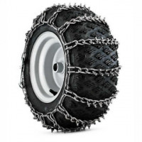 Пара цепей на колеса Husqvarna 9649930-01 предназначены для всех райдеров Husqvarna baseRiders/PR (кроме AWD) и снегоуборщиков ST 268EP/ST 276E. <br />
Перекрестные шипованные звенья обеспечивают сцепление даже с обледеневшими поверхностями. <br />
Цепи 