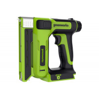 Аккумуляторный степлер GreenWorks G24CS10 3400107 помогает аккуратно скрепить детали и материалы в декоративных и отделочных работах.<br />
Имеет 2 режима: единичный удар для точной забивки или скоростной удар для максимальной производительности.<br />
П