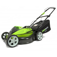 Аккумуляторная газонокосилка GREENWORKS G40LM45 БЕЗ АККУМУЛЯТОРА И ЗАРЯДНОГО УСТРОЙСТВА.<br />
<br />
Бесщеточный двигатель DigiPro обеспечивает большую эффективность и надежность<br />
Маневренная 49 см режущая часть позволяет легко работать как на небо