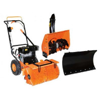 Зимний двигатель Loncin максисальной мощностью 5.5 л.с., объем двигателя 163 куб.см. Зимнее исполнение двигателя подразумевает собой отсутствие воздушного фильтра, что облегчает пуск в зимнюю холодную погоду, но делает невозможным оспользование данного а