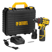 Аккумуляторная дрель-шуруповерт Denzel CDH-BL-12 26108 используется для закручивания и откручивания резьбового крепежа, а также для сверления отверстий в древесине, металле, пластмассе и других материалах. Максимальный диаметр сверления в металле составл